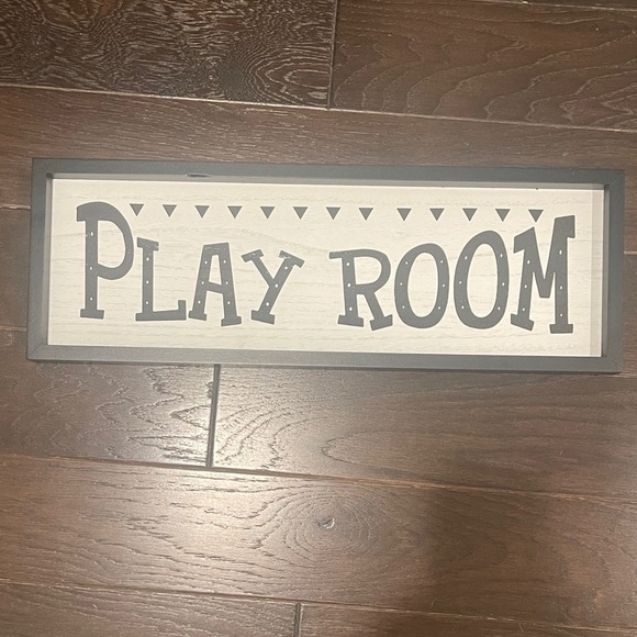Hobby Lobby Play Room Sign - Black and Cream - Picture 1 of 2